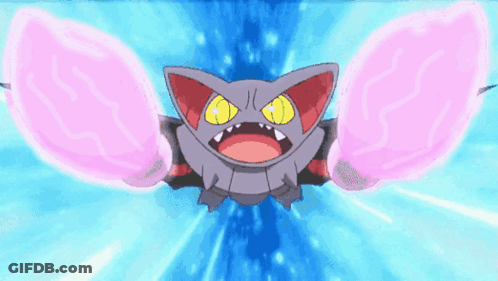 Cartoon Character Flying With Pink Wings Blue Background GIF