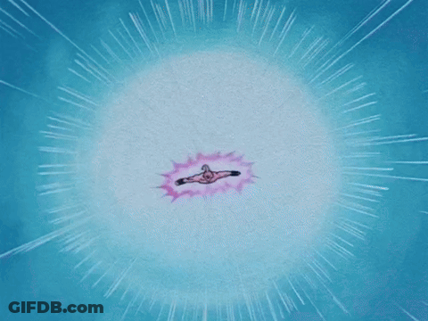 Cartoon Character Flying With Purple Lightning From Mouth GIF
