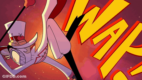 Cartoon Character Flying With Top Hat Wand Saying Wat GIF