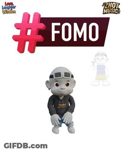 Cartoon Character Fomo Poster GIF