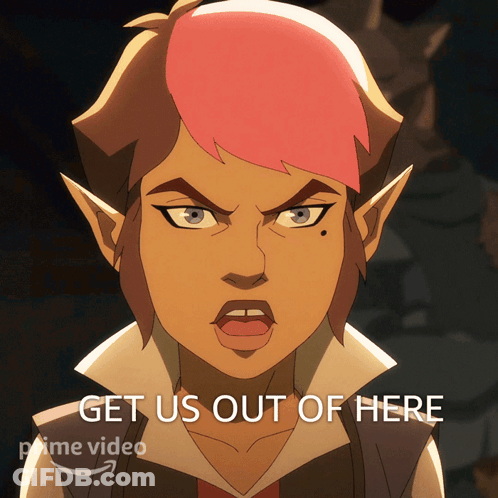 Cartoon Character Get Us Out Of Here GIF
