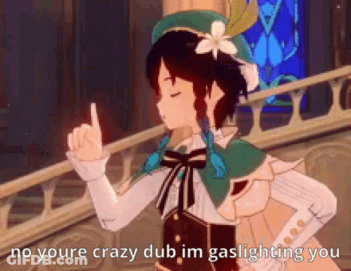 Cartoon Character Giving Middle Finger No You're Crazy Dub I'm Gaslighting You GIF