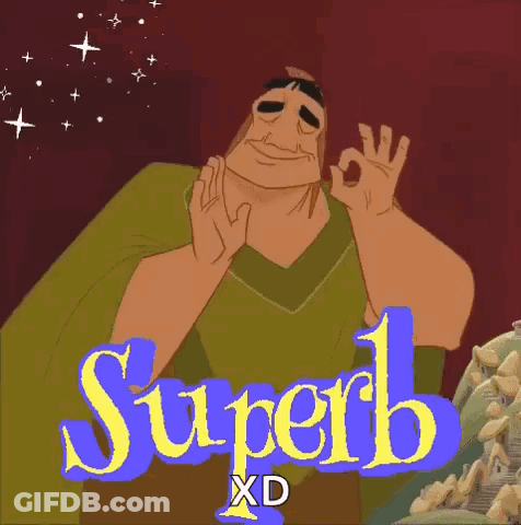Cartoon Character Giving OK Sign Super XD GIF