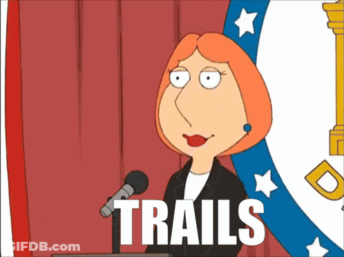 Cartoon Character Giving Speech Trails GIF