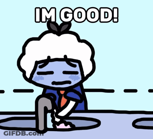 Cartoon Character Giving Thumbs Up Im Good GIF