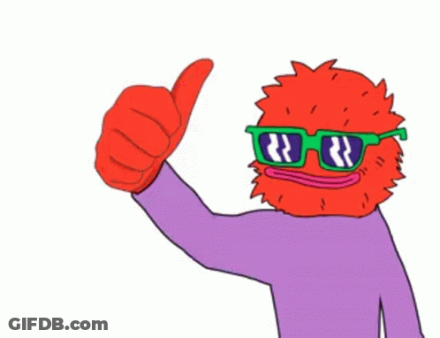 Cartoon Character Giving Thumbs Up GIF