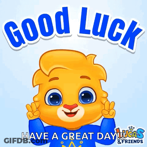 Cartoon Character Good Luck Have A Great Day GIF