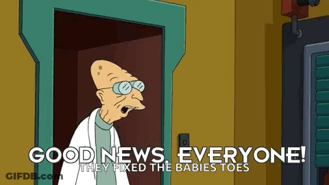 Cartoon Character Good News Everyone Baby Toes Fixed GIF