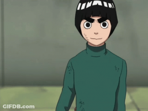 Cartoon Character Green Turtleneck Black Headband Letter I GIF