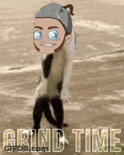 Cartoon Character Grind Time GIF