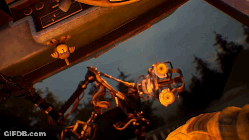 Cartoon Character Hanging From Car Ceiling GIF