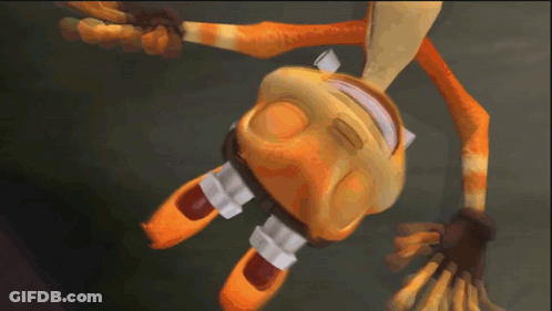 Cartoon Character Hanging Upside Down Looking Down GIF