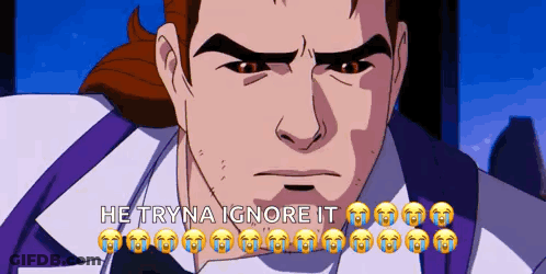 Cartoon Character He Tryna Ignore It GIF