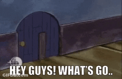 Cartoon Character Hey Guys What's Go Door GIF