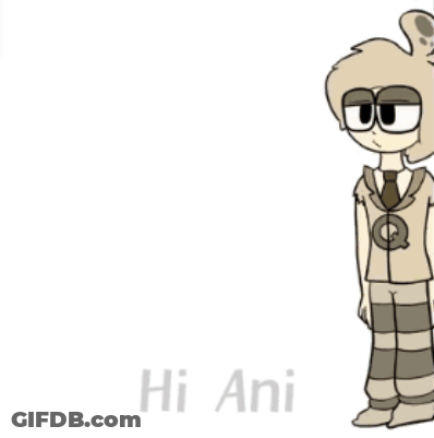 Cartoon Character Hi Ani GIF