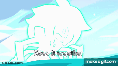 Cartoon Character Holding Another Saying Keep It Together GIF