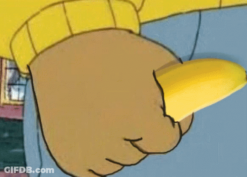 Cartoon Character Holding Banana GIF