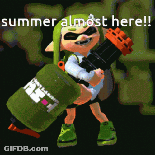 Cartoon Character Holding Barrel Saying BF-1 GIF