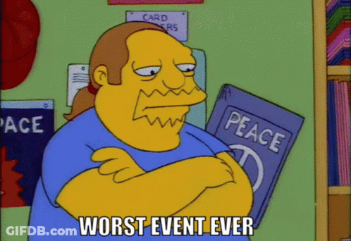 Cartoon Character Holding Book Titled Peace GIF