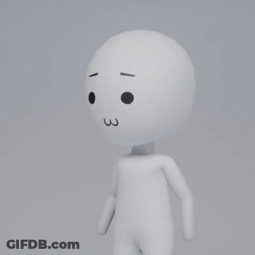 Cartoon Character Holding Bread With Face GIF