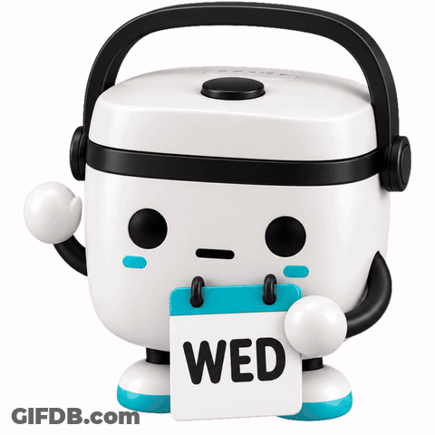 Cartoon Character Holding Calendar Saying Wed GIF
