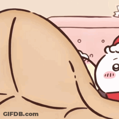 Cartoon Character Holding Candy Cane GIF
