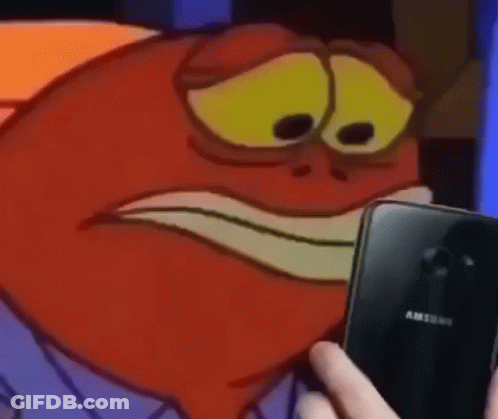Cartoon Character Holding Cell Phone GIF