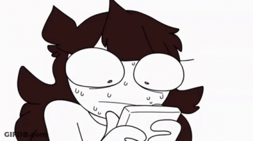 Cartoon Character Holding Cell Phone GIF
