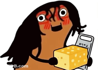 Cartoon Character Holding Cheese And Grater GIF