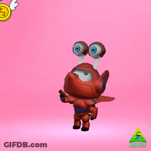 Cartoon Character Holding Coin Saying Hi My Money GIF