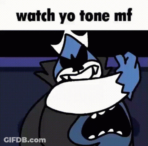 Cartoon Character Holding Do No Sign GIF