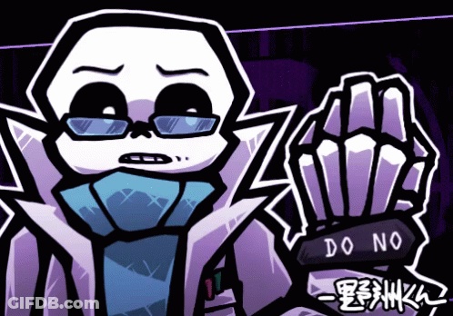 Cartoon Character Holding Do No Sign GIF