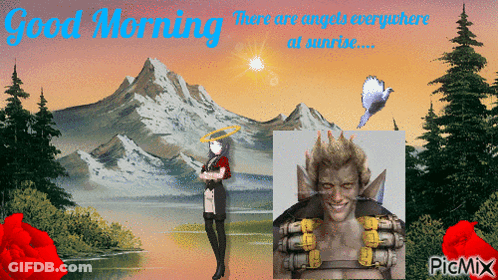 Cartoon Character Holding Fan With R GIF
