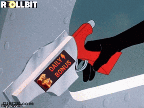 Cartoon Character Holding Gas Pump With Daily Bonus Sticker GIF