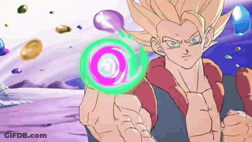 Cartoon Character Holding Green And Pink Object GIF