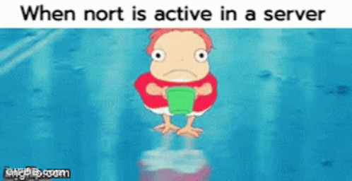 Cartoon Character Holding Green Bucket In Water GIF