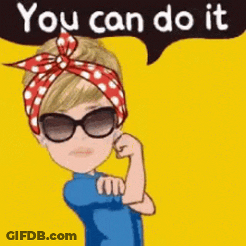 Cartoon Character Holding Green Flag And Blue Foam Finger Saying Cheering For You GIF