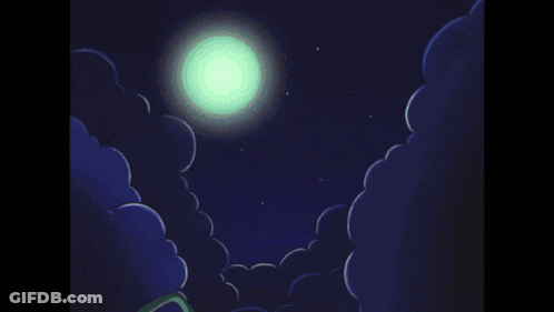 Cartoon Character Holding Green Light Beam GIF