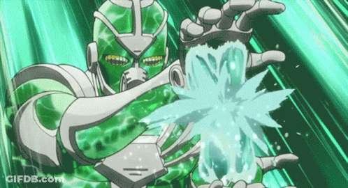 Cartoon Character Holding Green Object GIF