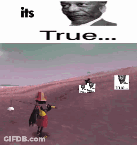 Cartoon Character Holding Gun Saying Its True GIF