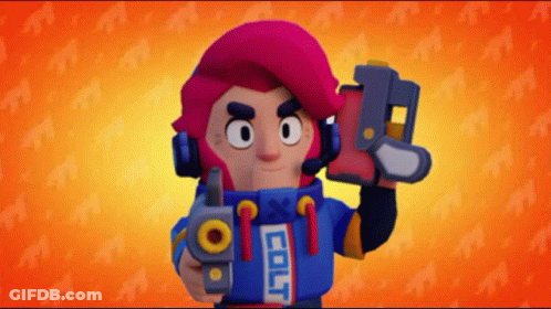 Cartoon Character Holding Gun With Colt Shirt GIF
