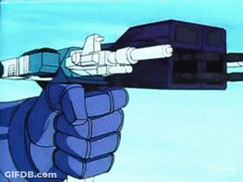 Cartoon Character Holding Gun GIF