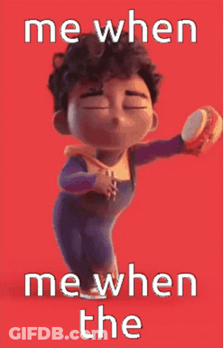 Cartoon Character Holding Hamburger Saying Me When GIF