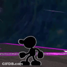 Cartoon Character Holding Hammer And Sign With Number Six GIF