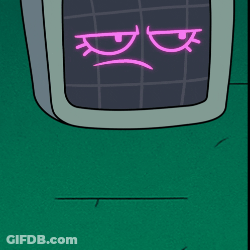 Cartoon Character Holding Hat In Front Of Sad Face Screen GIF