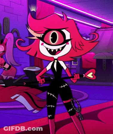 Cartoon Character Holding Heart Wand Smiling GIF