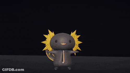 Cartoon Character Holding Hot Dog GIF