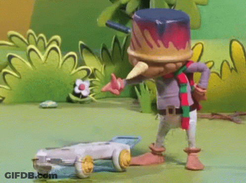 Cartoon Character Holding Ice Cream Cone GIF