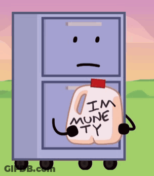 Cartoon Character Holding Immunity Gallon GIF
