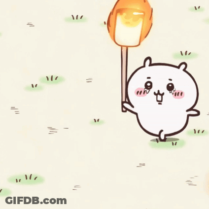 Cartoon Character Holding Marshmallow GIF